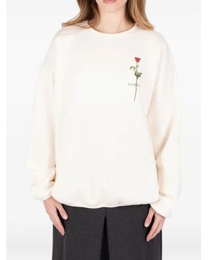 Societe Anonyme Rose-Graphic Sweatshirt - White