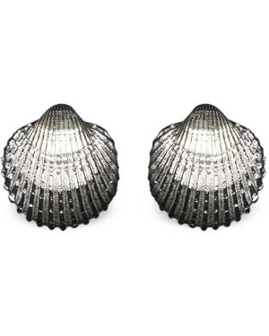 FEDERICA TOSI Textured Shell Earrings - Grey