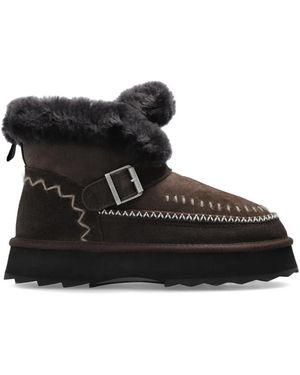 EMU Bottines Sunnie À Plateforme Et Finitions En Peau Lainée - Noir