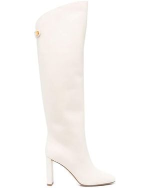 Maison Skorpios Adrianna 90mm ロングブーツ - ホワイト