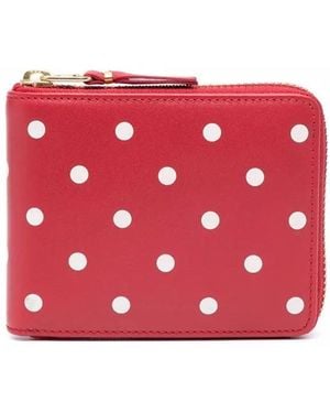 Comme des Garçons Polka-Dot Leather Wallet - Red
