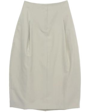 Studio Nicholson Carson Zip-Fastening Full Skirt - White