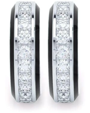 LOEV Pendientes Eternity en oro blanco de 18 ct con diamantes