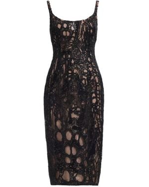 Elie Saab Sequin-Embroidered Midi Dress - Black