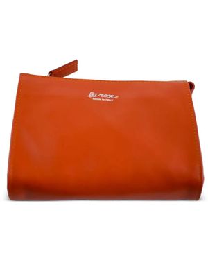 LA ROSE Leather Make-Up Bag - Orange