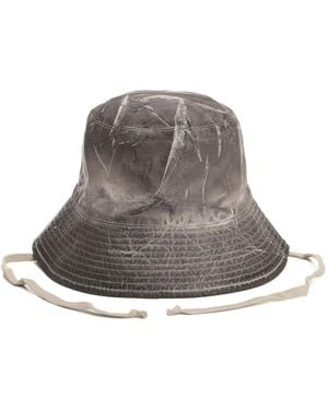 Rick Owens Gilligan Washed Denim Bucket Hat - Grey