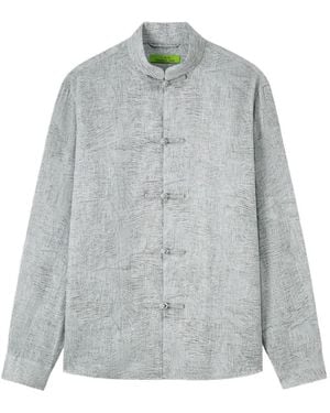 Shanghai Tang Hemd Mit Froschverschluss - Grau