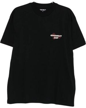 Carhartt Logo-Print Organic Cotton T-Shirt - Black
