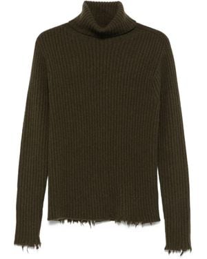 Uma Wang Pull Nervuré À Bords Francs - Vert