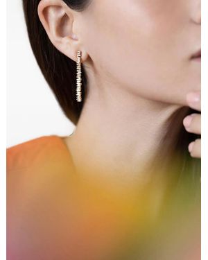Suzanne Kalan Midi Tennis Drop Diamond Earrings - Pink