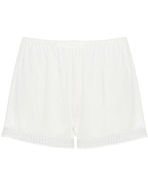 Eres Bermudas Sylvie Graphic Con Ribete De Encaje - Blanco