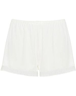 Eres Bermudas Sylvie Graphic Con Ribete De Encaje - Blanco