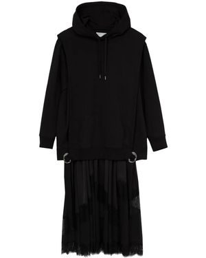 3.1 Phillip Lim Layered Lace-Detail Cotton Dress - Black
