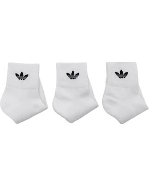 adidas Set de tres pares de calcetines con logo - Blanco