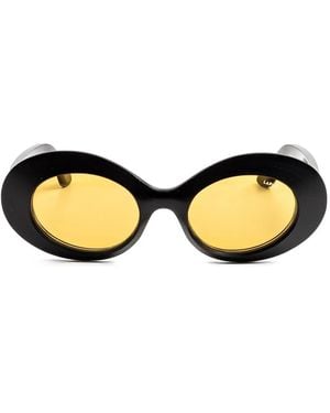 LAPIMA Ines Oval-Frame Sunglasses - Natural