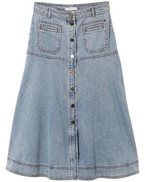 Zimmermann Gonna Con Bottoni - Blu