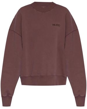 The Attico Sweatshirt mit Logo-Stickerei - Lila