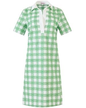 Rosie Assoulin Embroidered Gingham Short Dress - Green