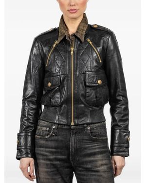 R13 Quilted Buttoned Jacket - Black