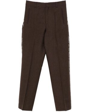 Moschino Side-Detail Trousers - Brown