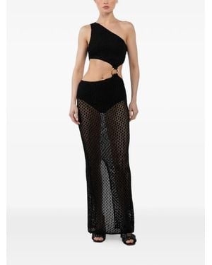 Bananhot One-Shoulder Ring Detail Brie Dress - Black
