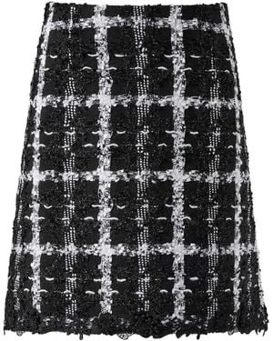 Carolina Herrera Minijupe Trapèze En Tweed - Noir