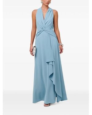 Savel Robe Longue Drapée Hennie À Détail Torsadé - Blue