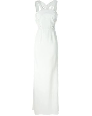 Roland Mouret Strappy-Back Silk Gown - White