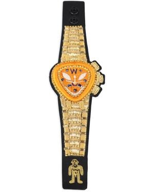 Walter Van Beirendonck Embroidered Bracelet - Metallic