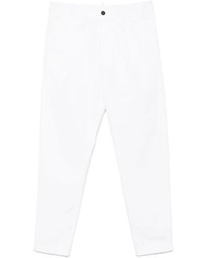 DSquared² Pleated Cotton Pants - White