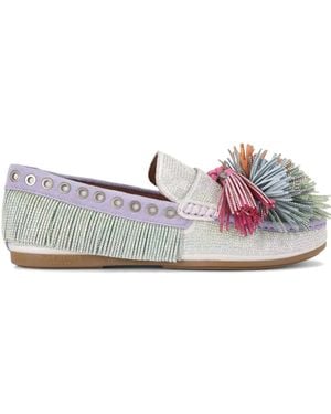 Kurt Geiger Mocassins Pom Pom - Gris