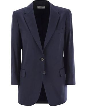 SAULINA Antonia Single-Breasted Blazer - Blue