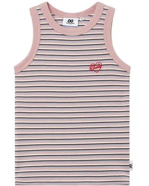 Chocoolate Striped Tank Top - Pink