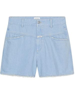 Closed Jocy-X Frayed Denim Shorts - Blue