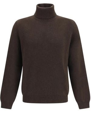 Loro Piana Parksville High-Neck Jumper - Grey