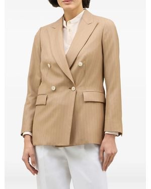 Boglioli Double-Breasted Blazer - Natural