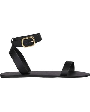 Manebí Ankle-Strap Leather Sandals - Black