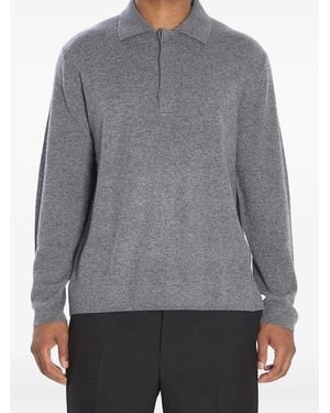 Lisa Yang Emil Cashmere Polo Shirt - Grey