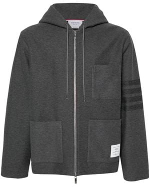 Thom Browne Double Face Tech 4-Bar Jacket - Black