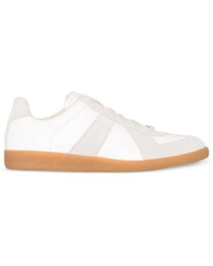 Maison Margiela Replica Suede Panelled Trainers - White