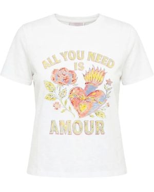 Cinq À Sept Heatset All You Need Is Amour T-Shirt - Weiß