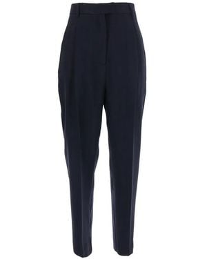 Jucca Pleated Belt-Loop Pants - Blue