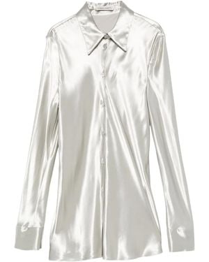 Alberta Ferretti Satijnen Blouse - Wit