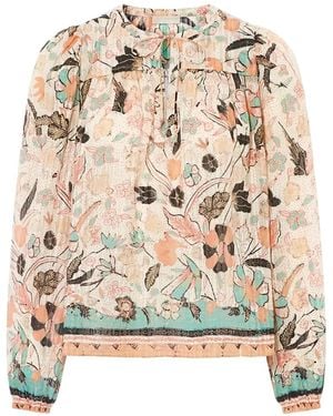Ulla Johnson Floral-Print Silk-Blend Blouse - White