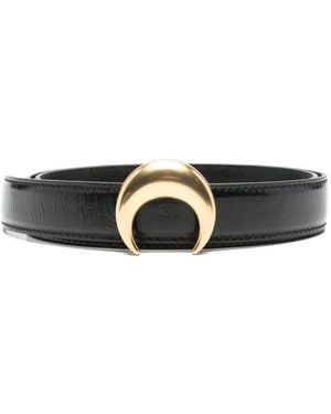 Marine Serre Crescent-Moon Buckle Belt - White