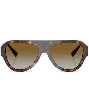 Jimmy Choo Tortoiseshell-Effect Pilot Sunglasses - Brown