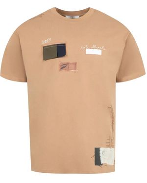 Givenchy Katoenen T-Shirt Met Trompe L'Oeil Patroon - Naturel