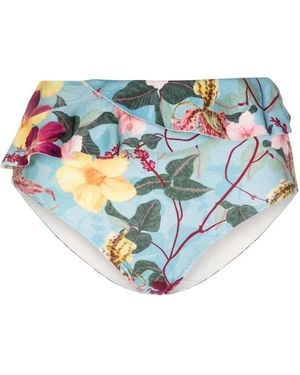 PATBO Hibiscus Bikinihöschen - Blau