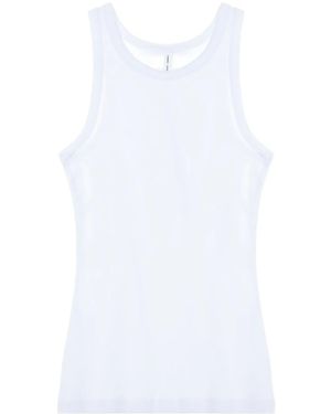 Samsøe & Samsøe Stretch Cotton Sleeveless Tank Top - White