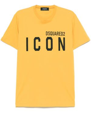 DSquared² Classic 100% Cotton T-Shirt - Yellow